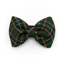 Dog Bow Tie Cat Pet Dark Green Tartan Psiakrew