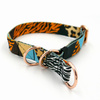 Half-Choke-Halsband Wild Animals, 2 cm breit, für kleine Hunde, goldene Accessoires