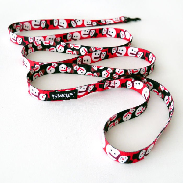 Smycz spacerowa miejska dla małego Psa; Snowman; szerokość 2 cm; czarny mały karabińczyk 4 cm