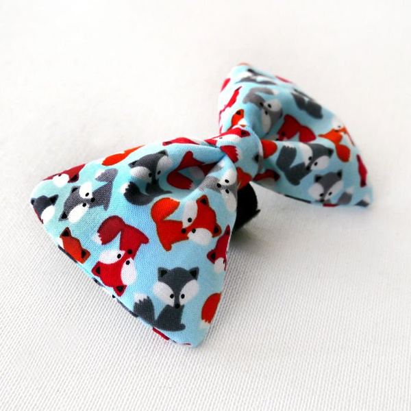 Dog Bow Tie, gift for dog, Pet Bow Tie, Bowtie, Collar Attachment, Foxy Blue