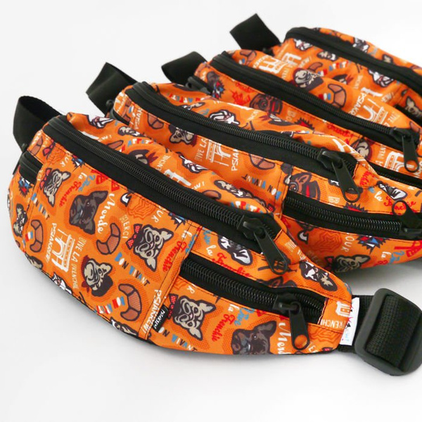 Fanny Pack Hip Bag French Bulldog le gavroche, Bum Bag Psiakrew, frenchie dog print