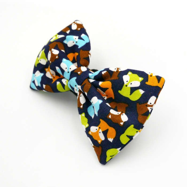 Dog Bow Tie, gift for dog, Pet Bow Tie, Bowtie, Collar Attachment, Foxy Dark Blue