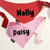 Bandana with the name of the Dog Psiakrew, personalized tied handkerchief, pink bandana scarf
