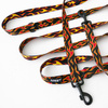 Dog Leash Dog On Fire width 2.5 cm, 1"  wide, big black snap hook