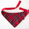 Bandamka świąteczna dla psa, wiązana chusteczka w szkocką kratę Tartan