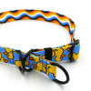 Half-Choke-Halsband für Hund- Ducky Duck, 2,5 cm breit, für mittlere und größere Hunde, schwarze Beschläge