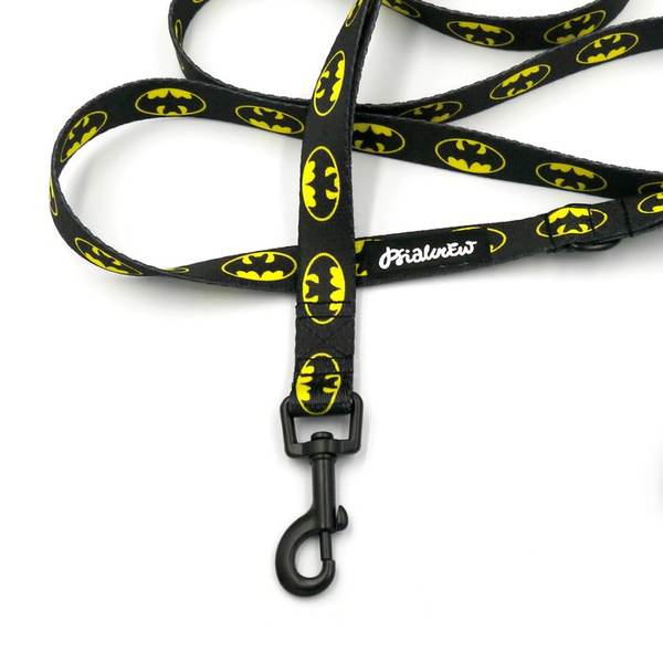 Walking leash for Dog Batdog Psiakrew, width 2 cm, black snap hook 6 cm