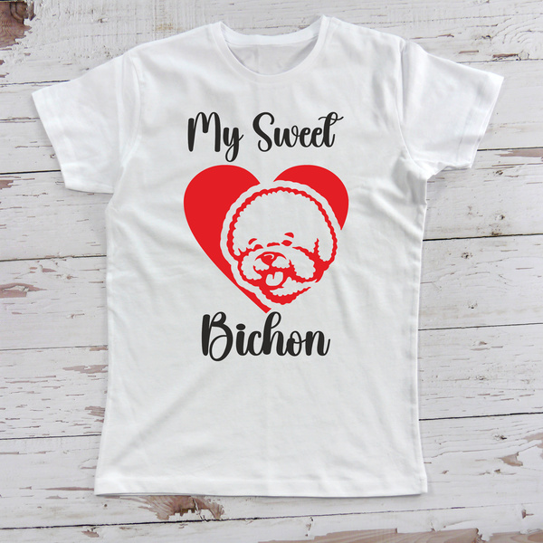 Personalized Women's T-Shirt with Bichon Frise Dog – Psiakrew