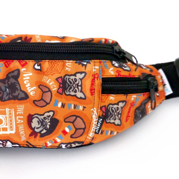 Fanny Pack Hip Bag French Bulldog le gavroche, Bum Bag Psiakrew, frenchie dog print