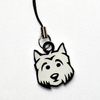 Westie dog pendant, tag, charms