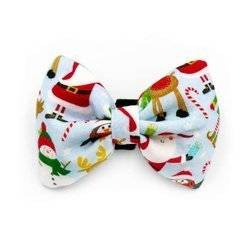 Christmas Dog Bow Tie, Santa Claus Pet Bow Tie, Bowtie, Collar Attachment