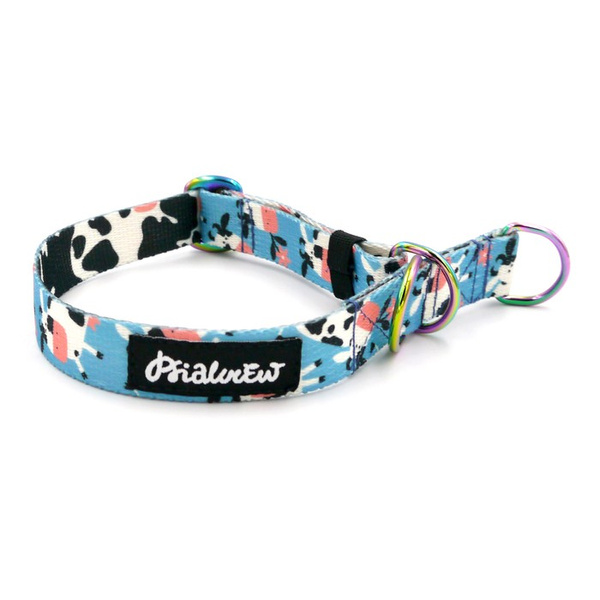 Half-choke collar Spotted Cow Psiakrew, 2 cm wide, for small dogs, Holo extras