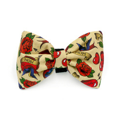 Dog Bow Tie Love Mom Tattoo Psiakrew, Pet Bow Tie, Bowtie, Collar Attachment