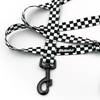 Hundeleine Checker Psiakrew Breite 2,5 cm, 1" breit, kräftiger schwarzer Karabiner 8cm