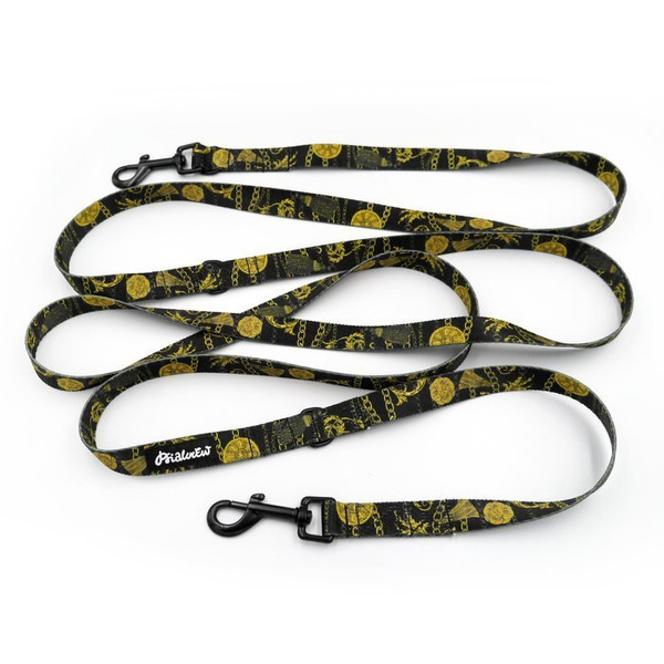 Long Dog Leash Donatella width 2 cm (0.78") wide, , black snap hook