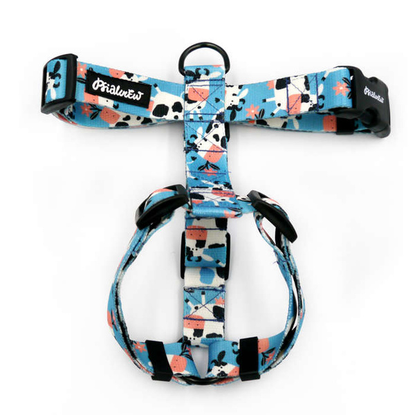 Harness for Dog, Model Spotted Cow Guard Harness, black extras