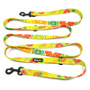 Long Adjustable Dog Leash Lemonade Psiakrew, width 2.5 cm, black snap hook 8 cm