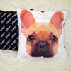 Decorative Pillow I love French Bulldog Biszkopt