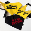 Bandana IT'S MY BIRTHDAY Psiakrew, personalized tied handkerchief, black bandana scarf