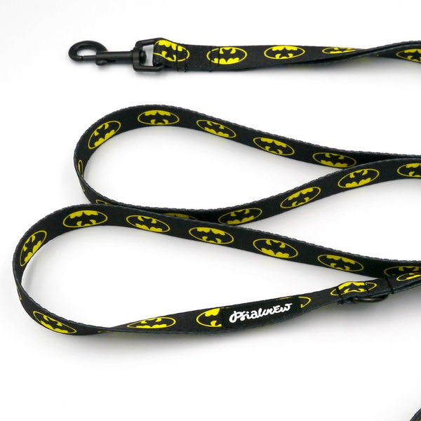 Walking leash for Dog Batdog Psiakrew, width 2 cm, black snap hook 6 cm