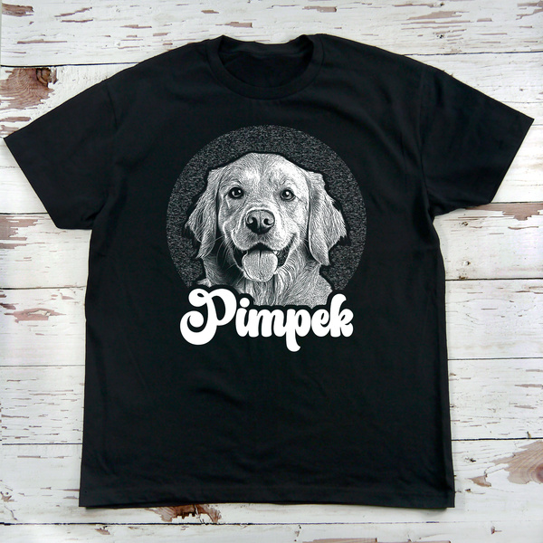 Personalisiertes Psiakrew-T-Shirt für Herren mit dem Bild Ihres Haustieres