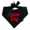 Bandana LOVER BOY Psiakrew, personalized tied handkerchief, black bandana scarf