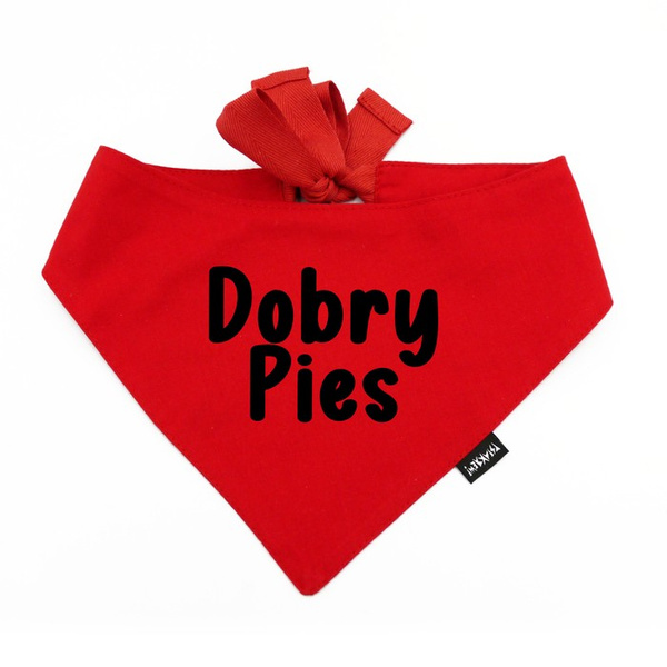 Dog Bandana Dobry Pies Psiakrew, personalized tied handkerchief, red bandana scarf