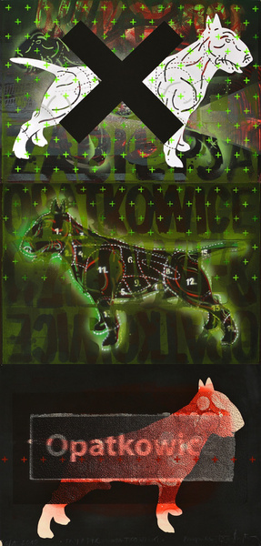 Farblithographie TRYPTYK OPATKOWICKI künstlerische Grafiken, Krzysztof Świętek