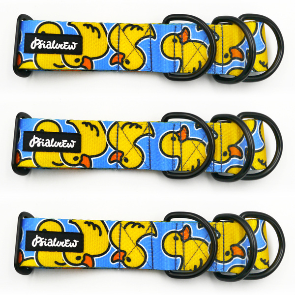 Half-choke collar Ducky Duck Psiakrew, 4 cm wide, medium and big dogs, black extras