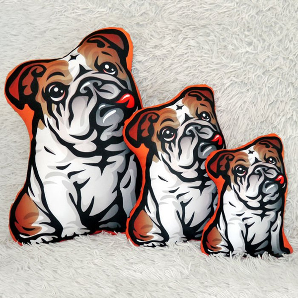 English Bulldog Pillow Decorative Dog Cushion Cuddly Mascot Psiakrew