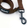 Brown Dog Leash width 2 cm 0.78 ", black extras