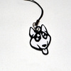 Husky dog pendant, phone tag, charms
