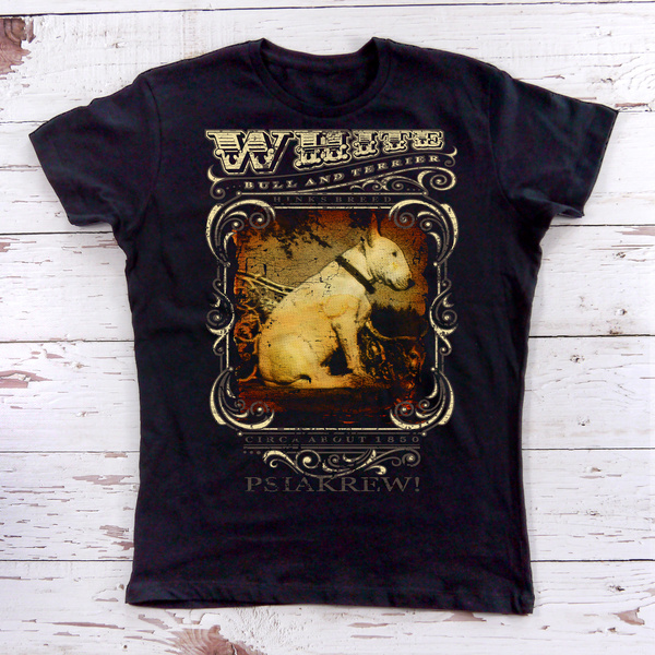 Psiakrew-T-Shirt für Damen White Bull