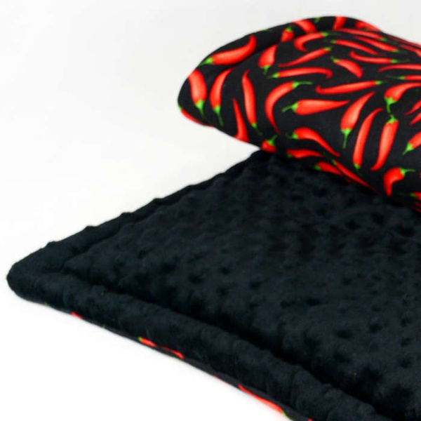 Premium Mat Plaid Blanket for the dog Red Hot Chili Psiakrew Design