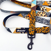 Hundeleine Wild Animals Psiakrew, Breite 2,5 cm, Karabiner 6 cm schwarz