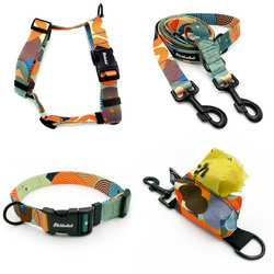 ACCESSORY KIT. Big dog. Geo Snake Psiakrew Series; Collar, Harness, Leash, Pouch