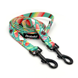 Hundeleine, lang, abnehmbar, verstellbar Ice Ice Baby Psiakrew, Breite 2 cm, Karabiner schwarz 7 cm