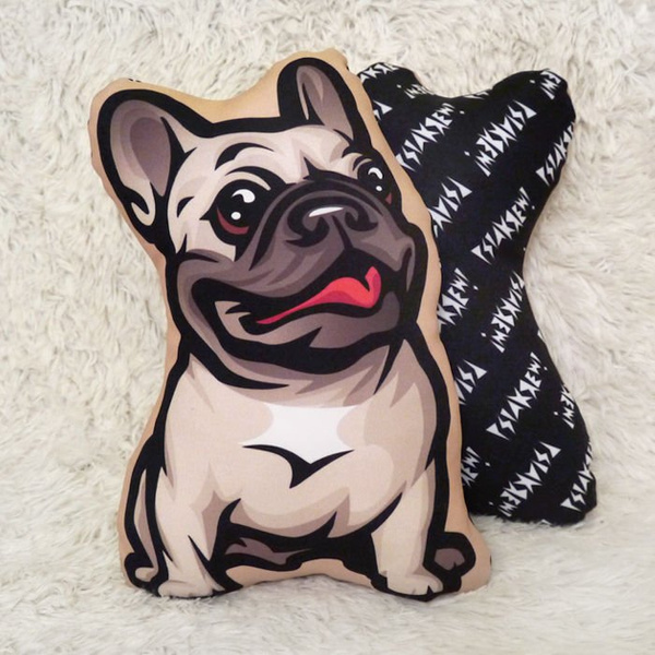 Decorative Dog Pillow Cushion French Bulldog beige cuddly mascot