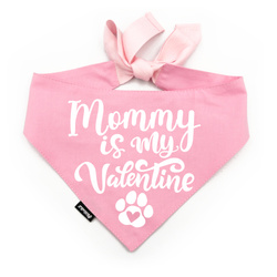 Bandana for Dog Mommy is my Valentine Psiakrew, pink bandana scarf