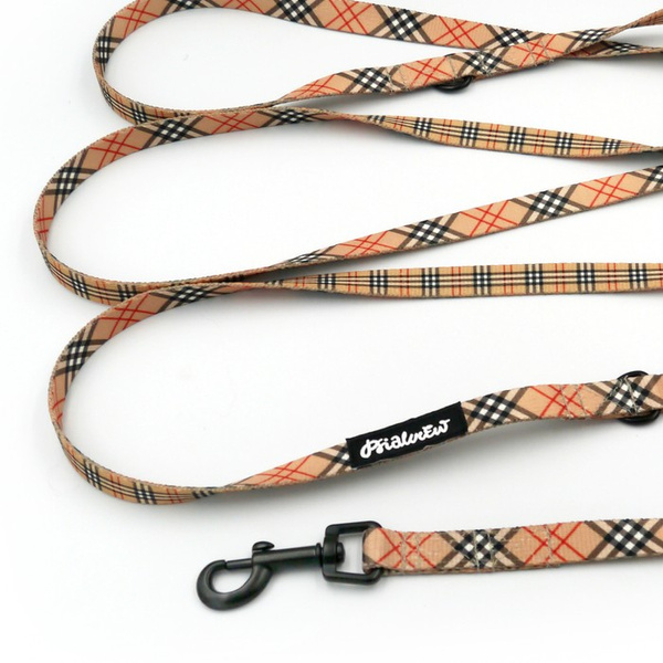 Hundeleine Dogberry Psiakrew Breite 1,5 cm, schwarzer Karabinerhaken 6 cm