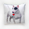 Bull Terrier Pillow Decorative Bully Geometric Dog Łatka, Psiakrew