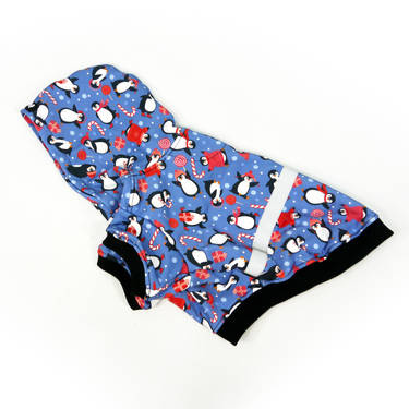 Dog Hoodie Penguin Winter Psiakrew, reflective inserts, penguin print
