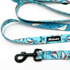 Dog Leash Sharks width 2.5 cm, 1"  wide, black snap hook 8cm