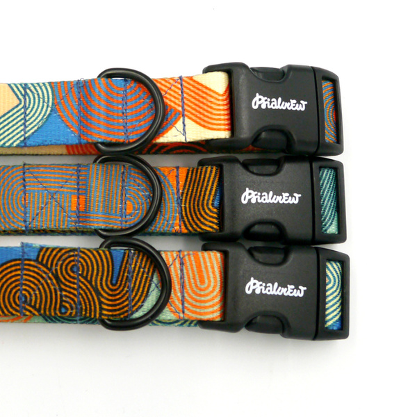 Dog Collar Psiakrew Geo Snake 2.5 cm wide, black extras