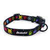 Dog Collar Invaders Psiakrew 2.5 cm 1" wide, black fittings