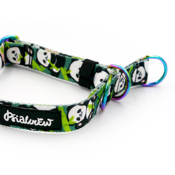 Half-Choke-Halsband Bamboo Panda, 2 cm breit, für kleine Hunde, holo Accessoires