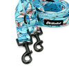 Dog Leash Shark Psiakrew width 2.5 cm, 1" wide, snap hook black 6cm