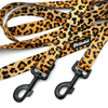 Dog Leash Tarzan width 2.5 cm, 1" wide, pink gold, big snap hook 8 cm