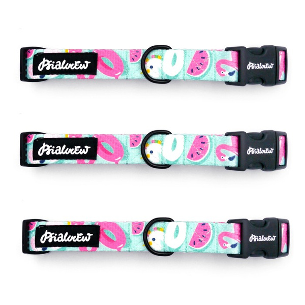 Dog Collar Azure Pool Psiakrew, 2 cm 0.78"  wide, for smaller dogs