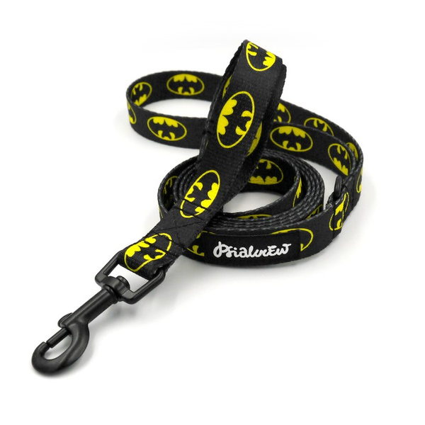 Walking leash for Dog Batdog Psiakrew, width 2 cm, black snap hook 6 cm